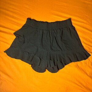 FRTROIN Mini Wrap Skort Skirt Black Large